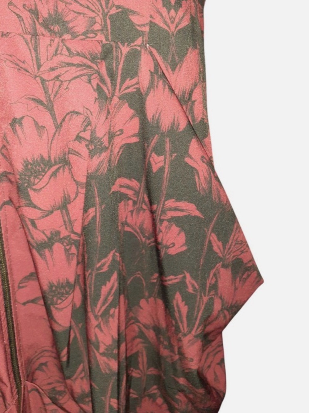 City Chic Front Zip Tunic Dress red black Botanical M/18 NWT - Picture 5 of 6